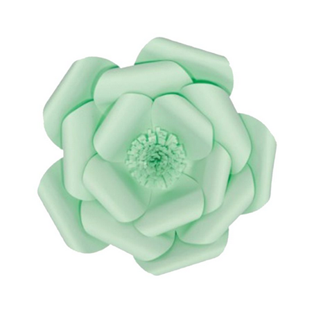 Flor Papel Camlia M Verde gua